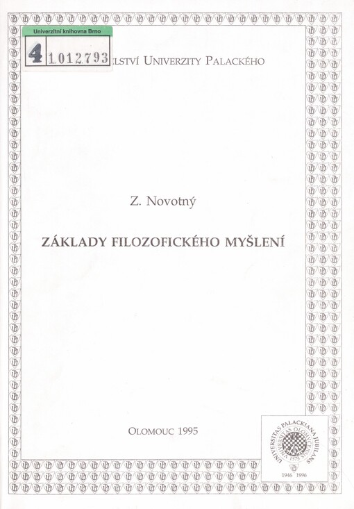 Základy filozofického myšlení: k didaktice filozofie na středních školách a v základních kursech