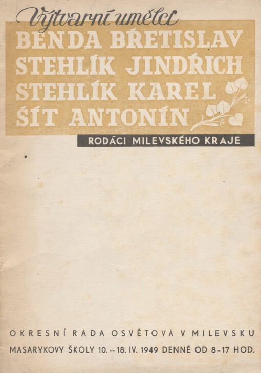 Seznam vystavených obrazů a soch