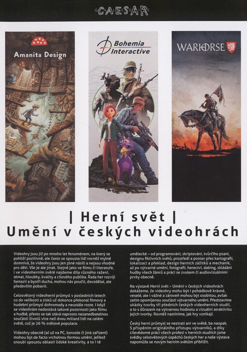 Herní svět: umění v českých videohrách