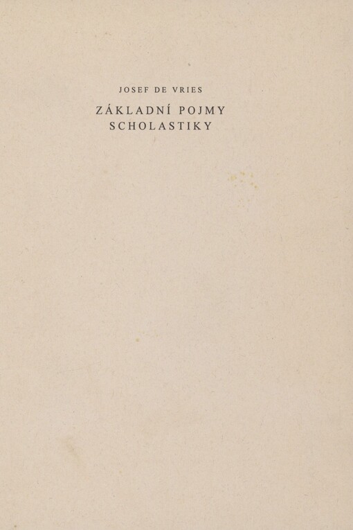 Základní pojmy scholastiky