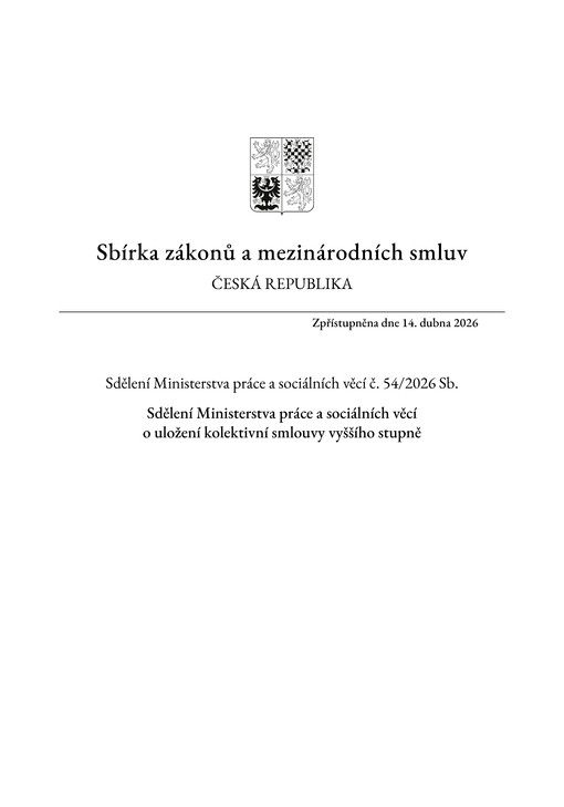 Sbírka zákonů a mezinárodních smluv : Česká republika