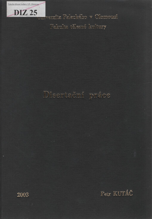 Somatická a kineziologická analýza u studentů tělesné výchovy před a po aplikaci specifického kompenzačního programu