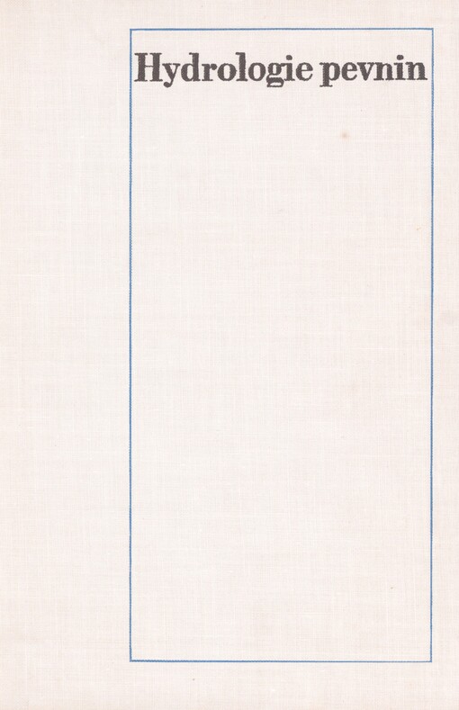 Hydrologie pevnin