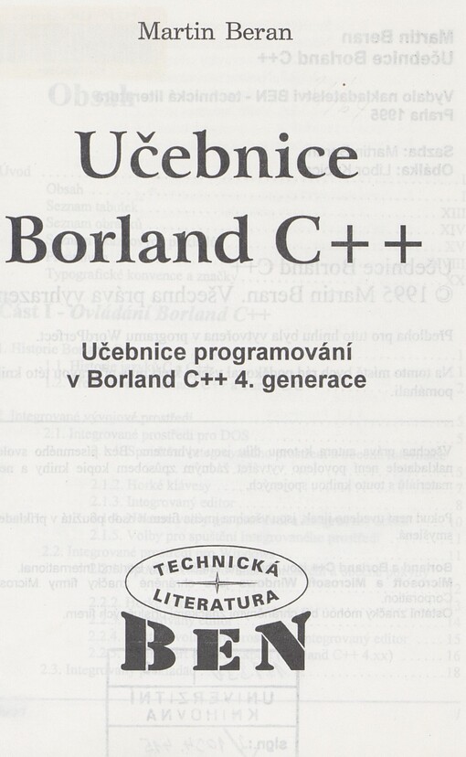 Učebnice Borland C++: učebnice programování v Borland C++ 4. generace