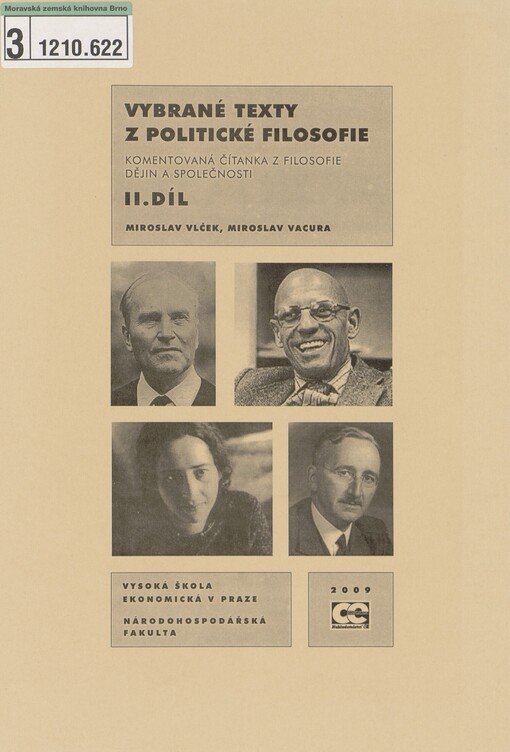 Vybrané texty z politické filosofie: komentovaná čítanka z filosofie dějin a společnosti