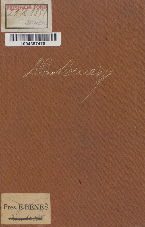 Eduard Beneš: der Mensch und der Staatsmann