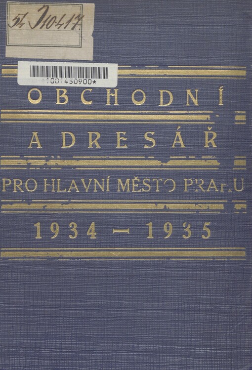 Obchodní adresář pro hlavní město Prahu
