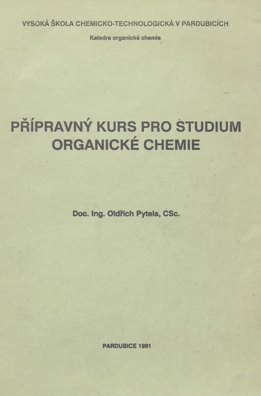Přípravný kurs pro studium organické chemie