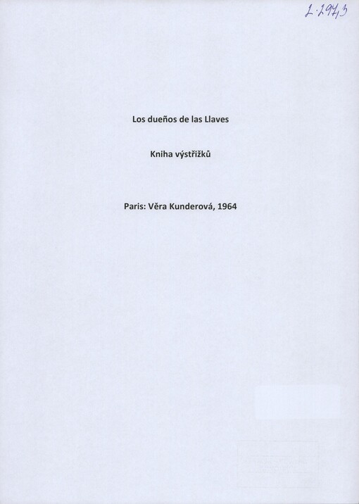 [Los dueños de las llaves]: [výstřižky divadelních recenzí díla]