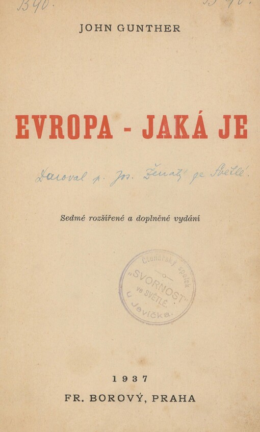 Evropa - jaká je =: (Inside Europe)