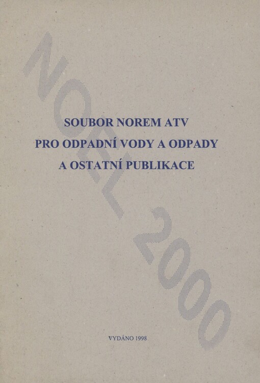 Soubor norem ATV pro odpadní vody a odpady a ostatní publikace