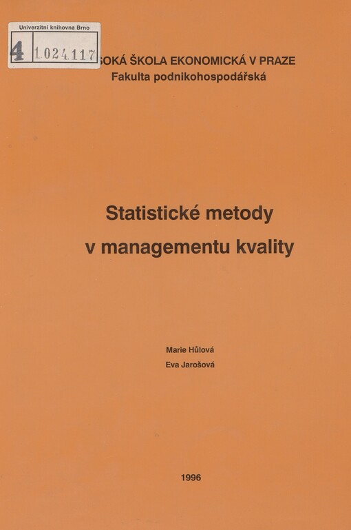 Statistické metody v managementu kvality
