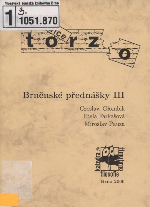Brněnské přednášky. 3