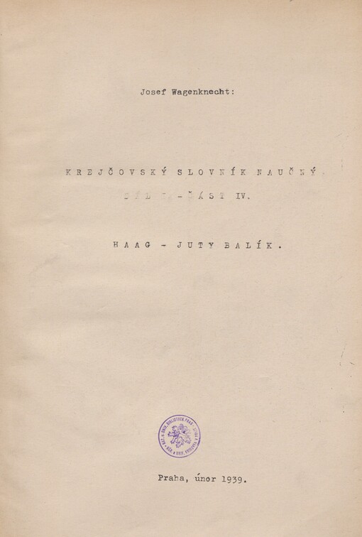 Krejčovský slovník naučný. Díl 1, část 4. Haag-Juty balík