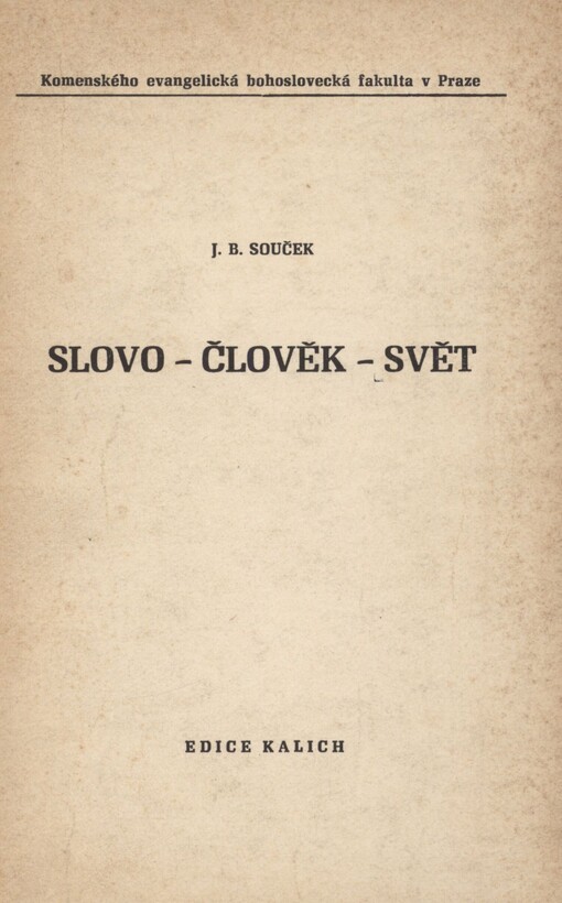 Slovo - člověk - svět