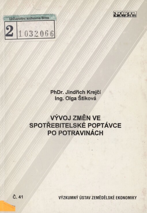 Vývoj změn ve spotřebitelské poptávce po potravinách