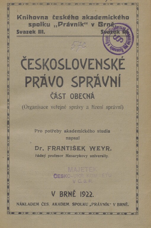 Československé právo správní