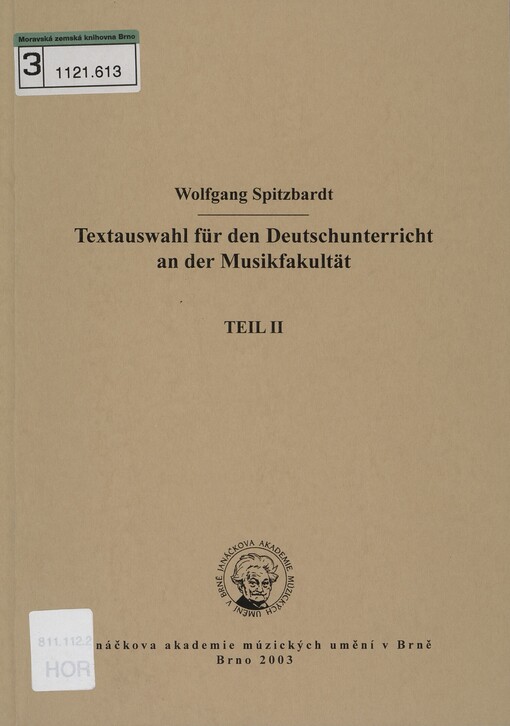 Textauswahl für den Deutschunterricht an der Musikfakultät