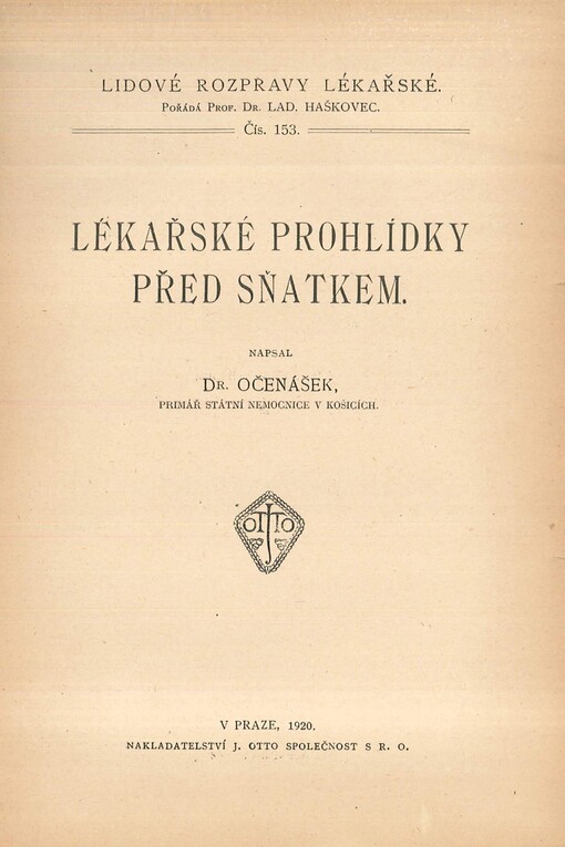 Lékařské prohlídky před sňatkem