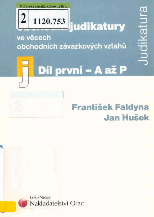 Slovník obchodní judikatury: ve věcech obchodních závazkových vztahů