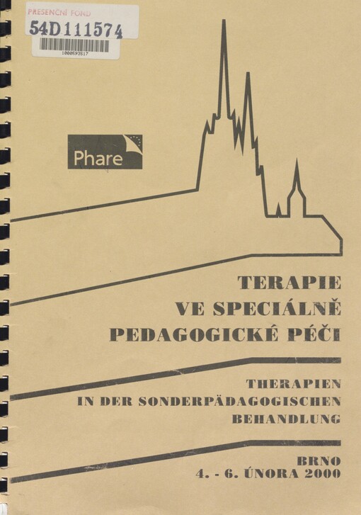 Terapie ve speciálně pedagogické péči =: Therapien in der Sonderpädagogischen Behandlung