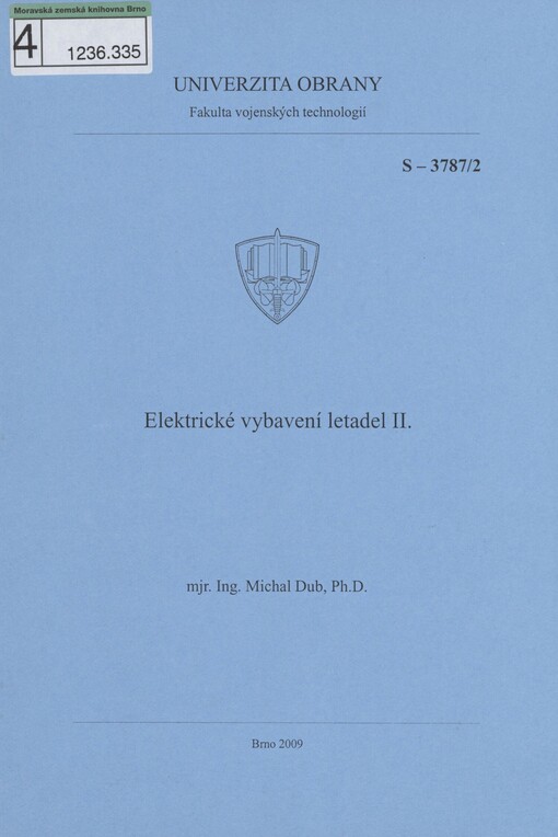 Elektrické vybavení letadel II