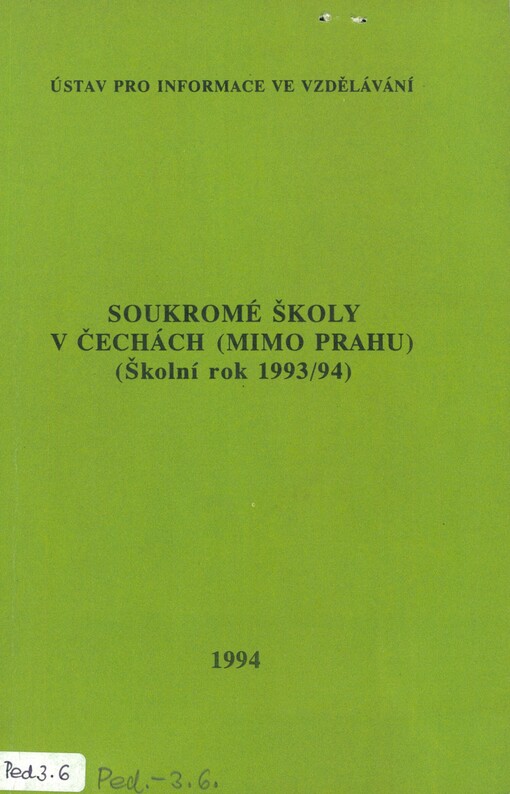 Soukromé školy v Čechách (mimo Prahu): Školní rok 1993/94