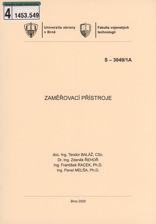 Zaměřovací přístroje I