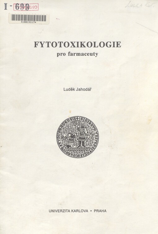 Fytotoxikologie pro farmaceuty