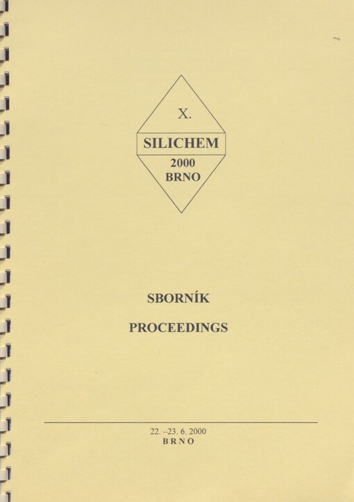X. SILICHEM: sympozium o vědě a výzkumu v silikátové chemii a aplikacích v technologii : Brno 22.-23.6.2000 = 10. SILICHEM : symposium on science and research in the silicate chemistry and technology application
