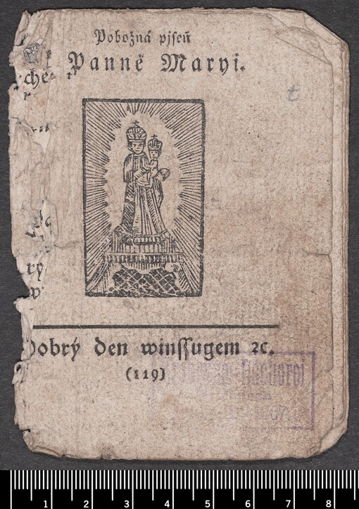 Nábožná pjseň k Panně Maryi: Dobrý den winssugem etc