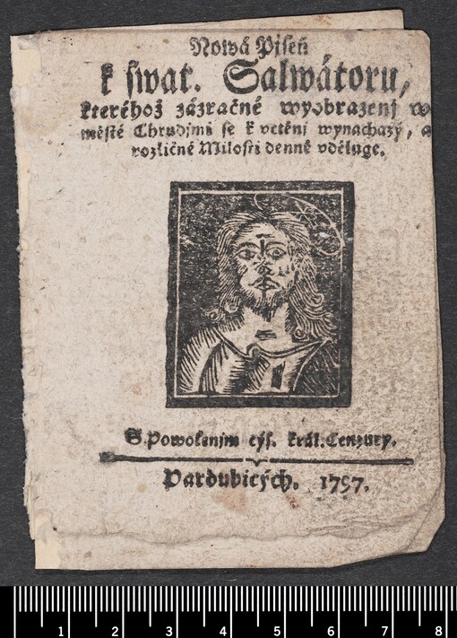 Nowá Pjseň k swat. Salwátoru, kteréhož zázračné wyobrazenj w městě Chrudjmi se k vctěnj wynachazý, a rozličné Milosti denně vděluge