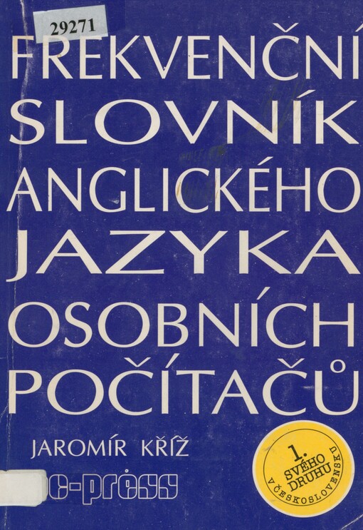 Frekvenční slovník anglického jazyka osobních počítačů