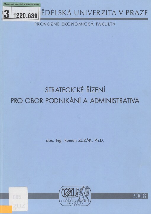 Strategické řízení pro obor podnikání a administrativa