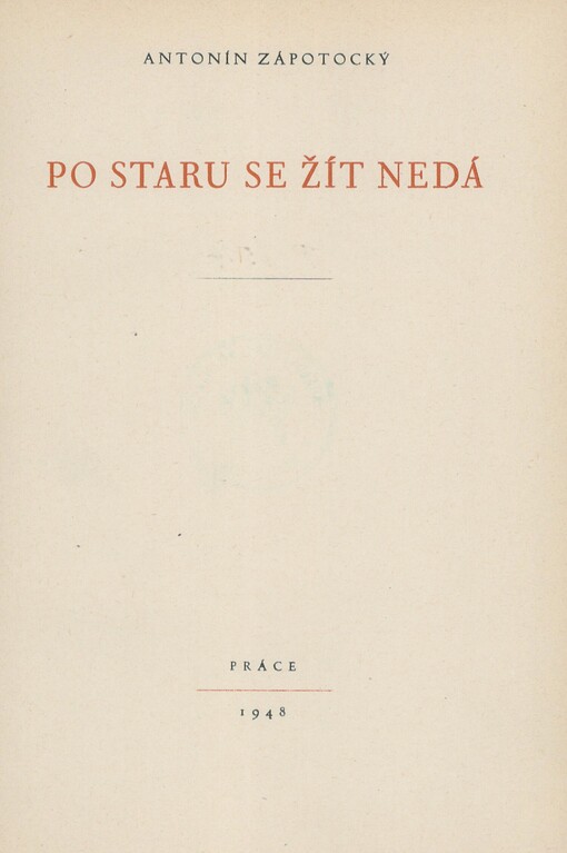 Po staru se žít nedá