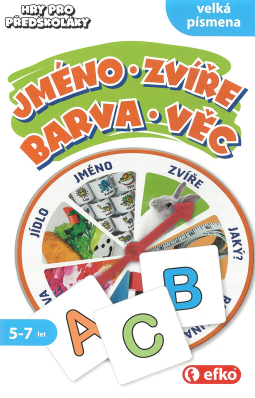 Jméno, zvíře, barva, věc : velká písmena