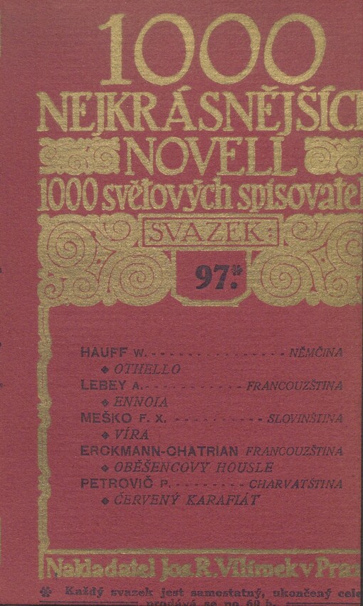 1000 nejkrásnějších novell 1000 světových spisovatelů. sv. 97