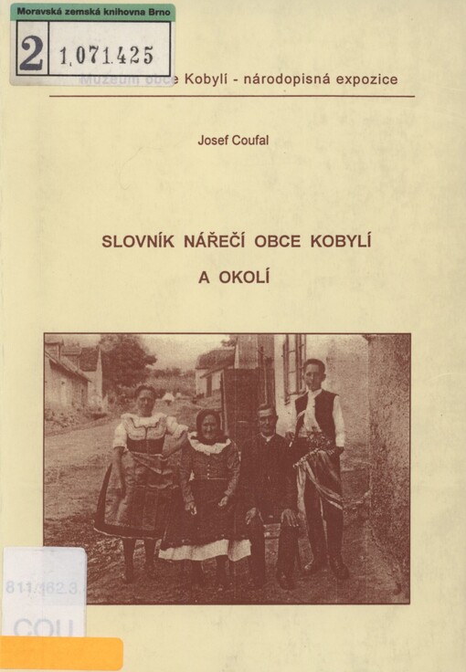 Slovník nářečí obce Kobylí a okolí