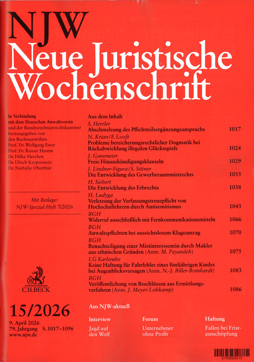 Neue juristische Wochenschrift