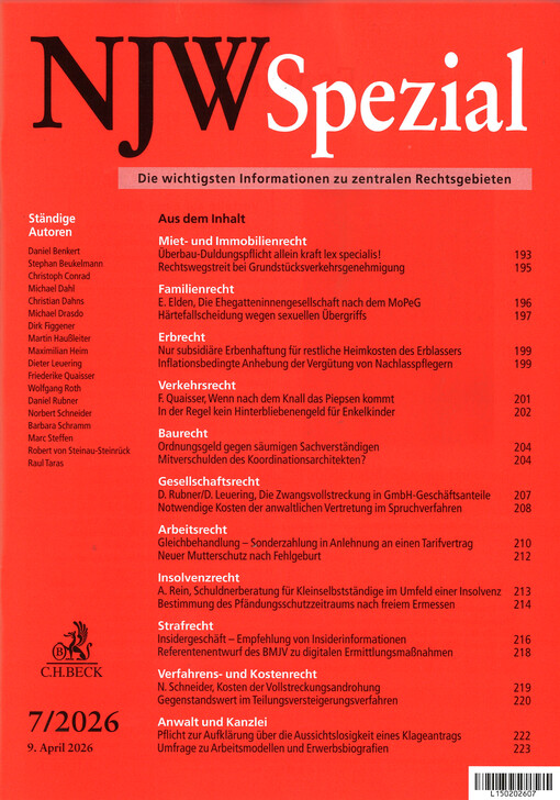 NJW Spezial