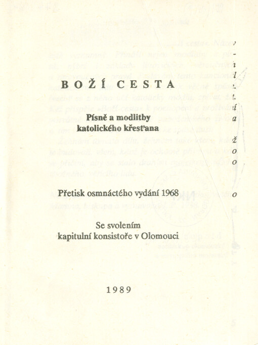 Boží cesta : písně a modlitby katolického křesťana