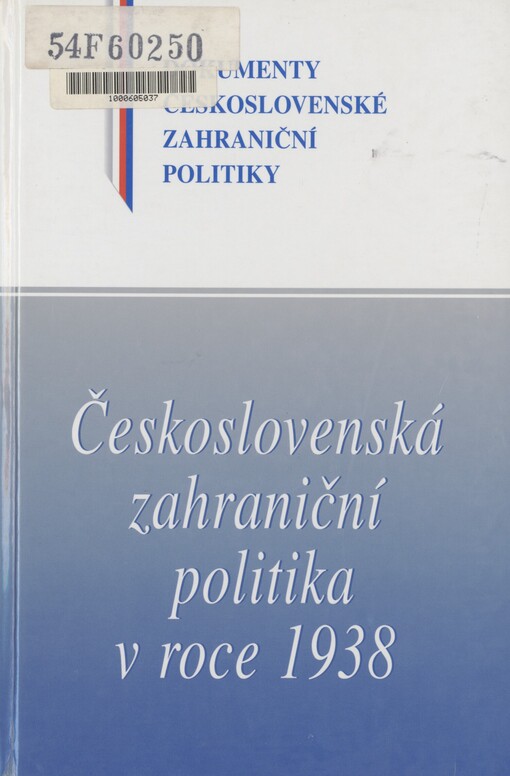 Československá zahraniční politika v roce 1938