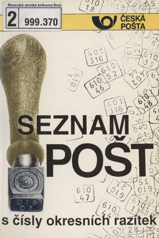 Seznam pošt s čísly okresních razítek: Podle stavu k 1. 1. 1994