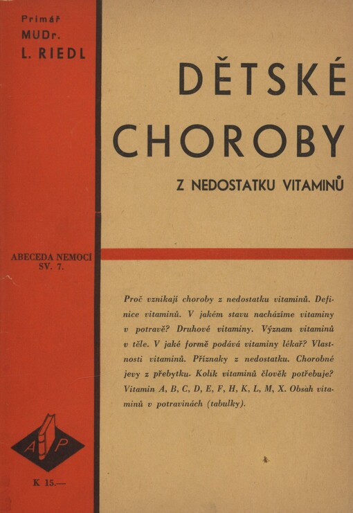 Dětské choroby z nedostatku vitamínů