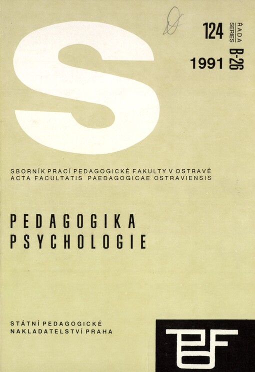 Sborník prací Pedagogické fakulty v Ostravě =: Acta Facultatis Paedagogicae Ostraviensis. Series B. [Sv.] 124. Řada B