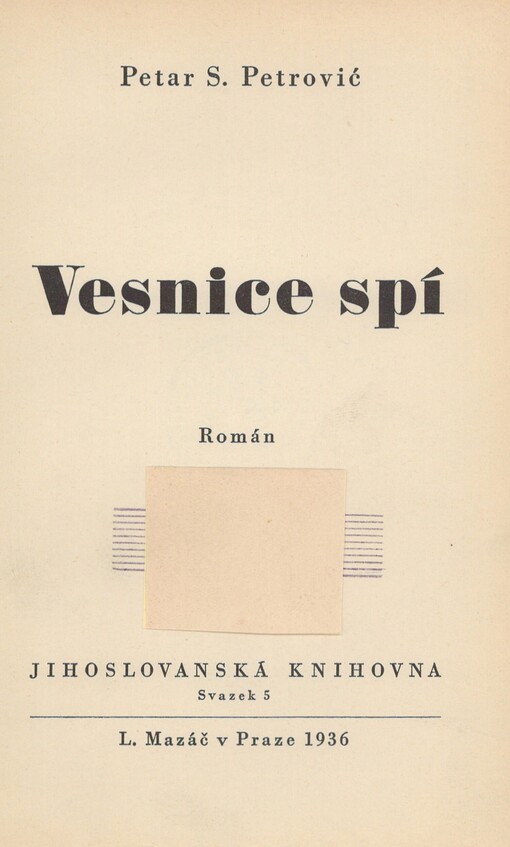 Vesnice spí: román