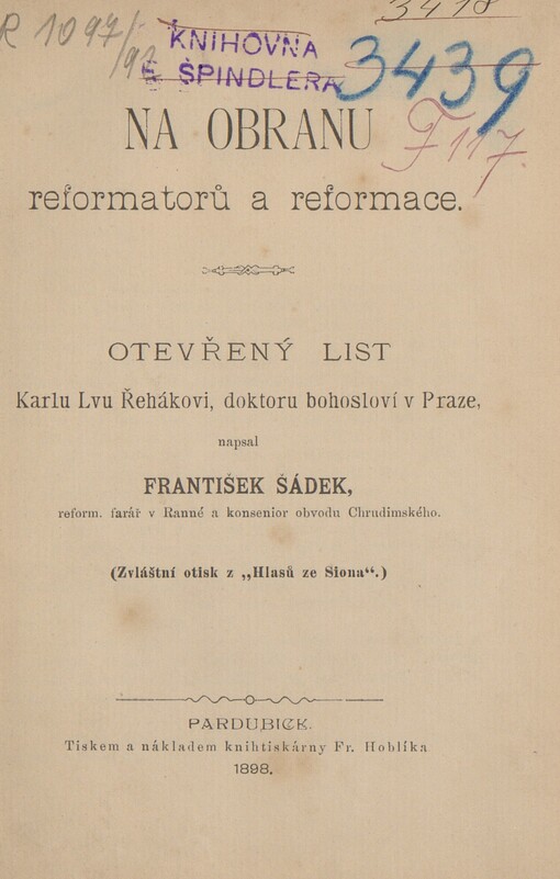 Na obranu reformatorů a reformace: otevřený list Karlu Lvu Řehákovi