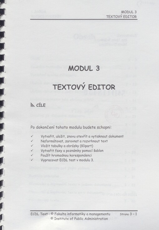 Modul 3 - Textový editor