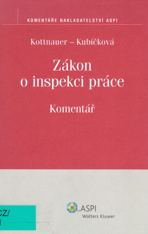 Zákon o inspekci práce: komentář s aktualizací při změně zákona