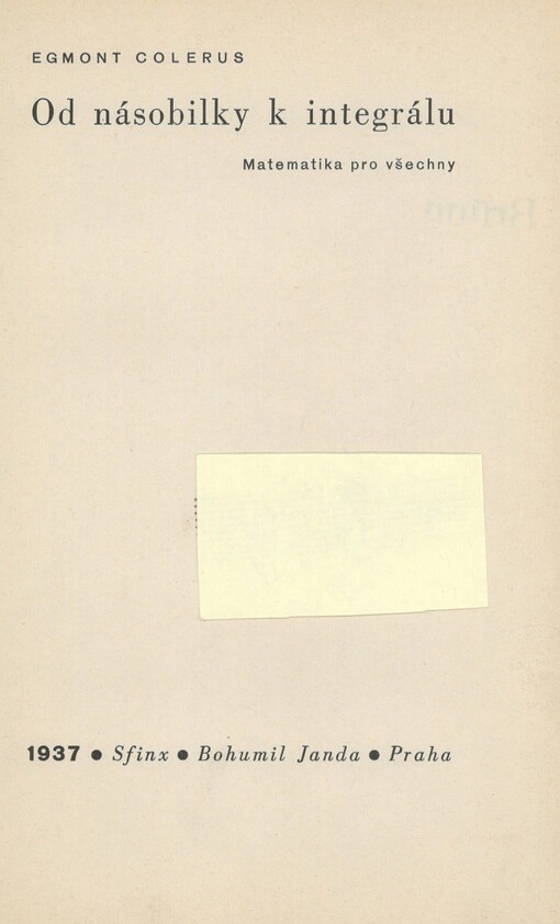 Od násobilky k integrálu: Matematika pro všechny